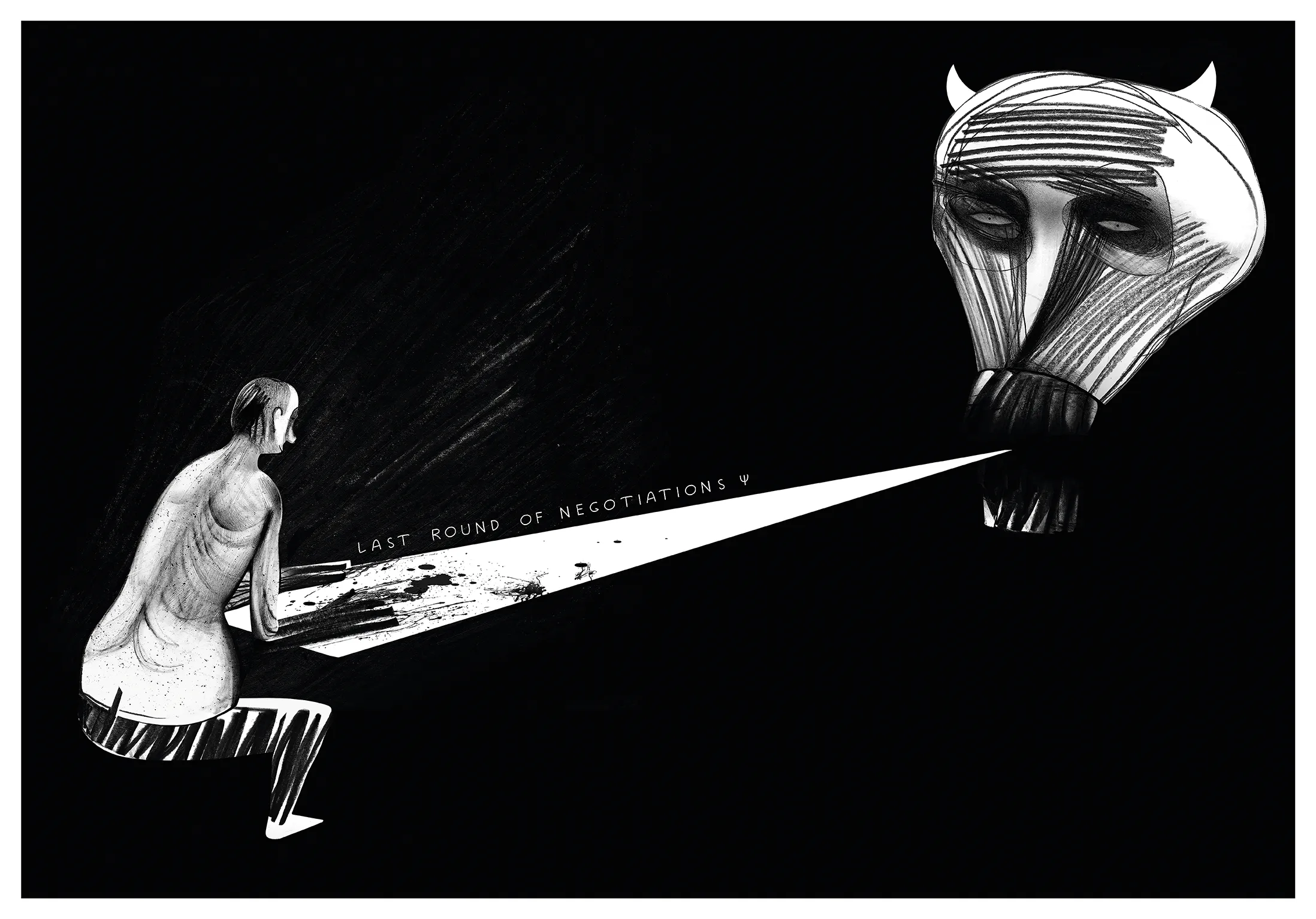 Зображення "last round of negotiations" від євген григор'єв, матеріали: друк на плівці, медіум: Графіка, місто: Львів, серія: "Poisoning", ціна: €400