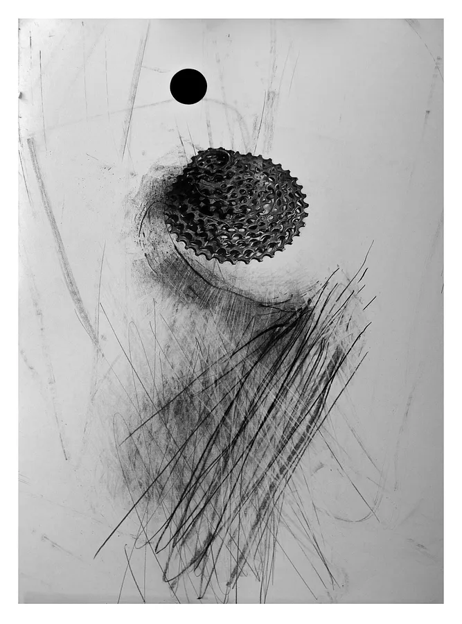 Зображення "Касета" від євген григор'єв, матеріали: папір, графіт, медіум: Графіка, місто: Львів, серія: "Підмети і присудки", ціна: €500