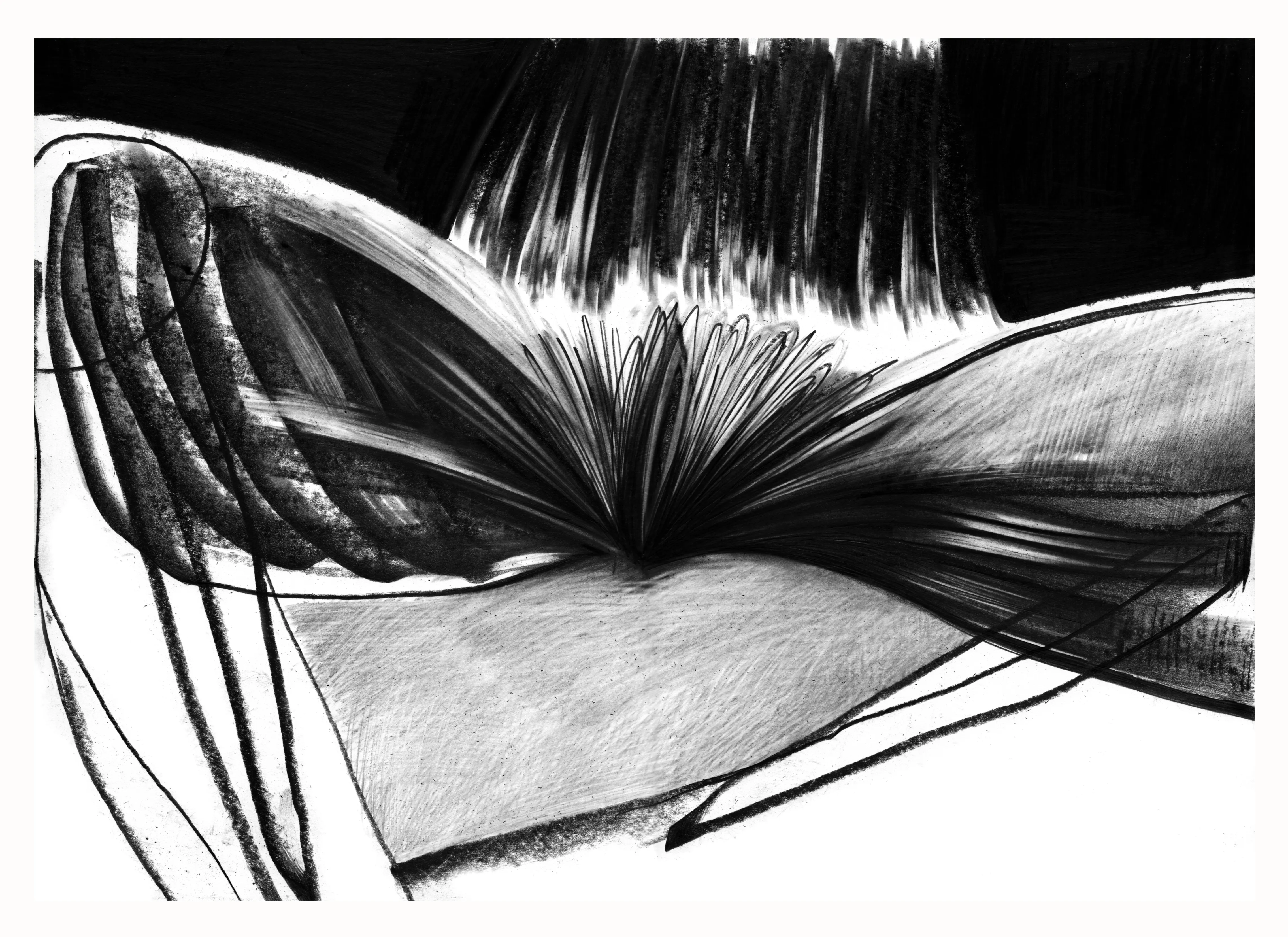 Зображення "ню-ню 2" від євген григор'єв, розмір: А3, матеріали: папір, графіт, медіум: Графіка, місто: Львів, серія: "Чорне,сіре, біле"