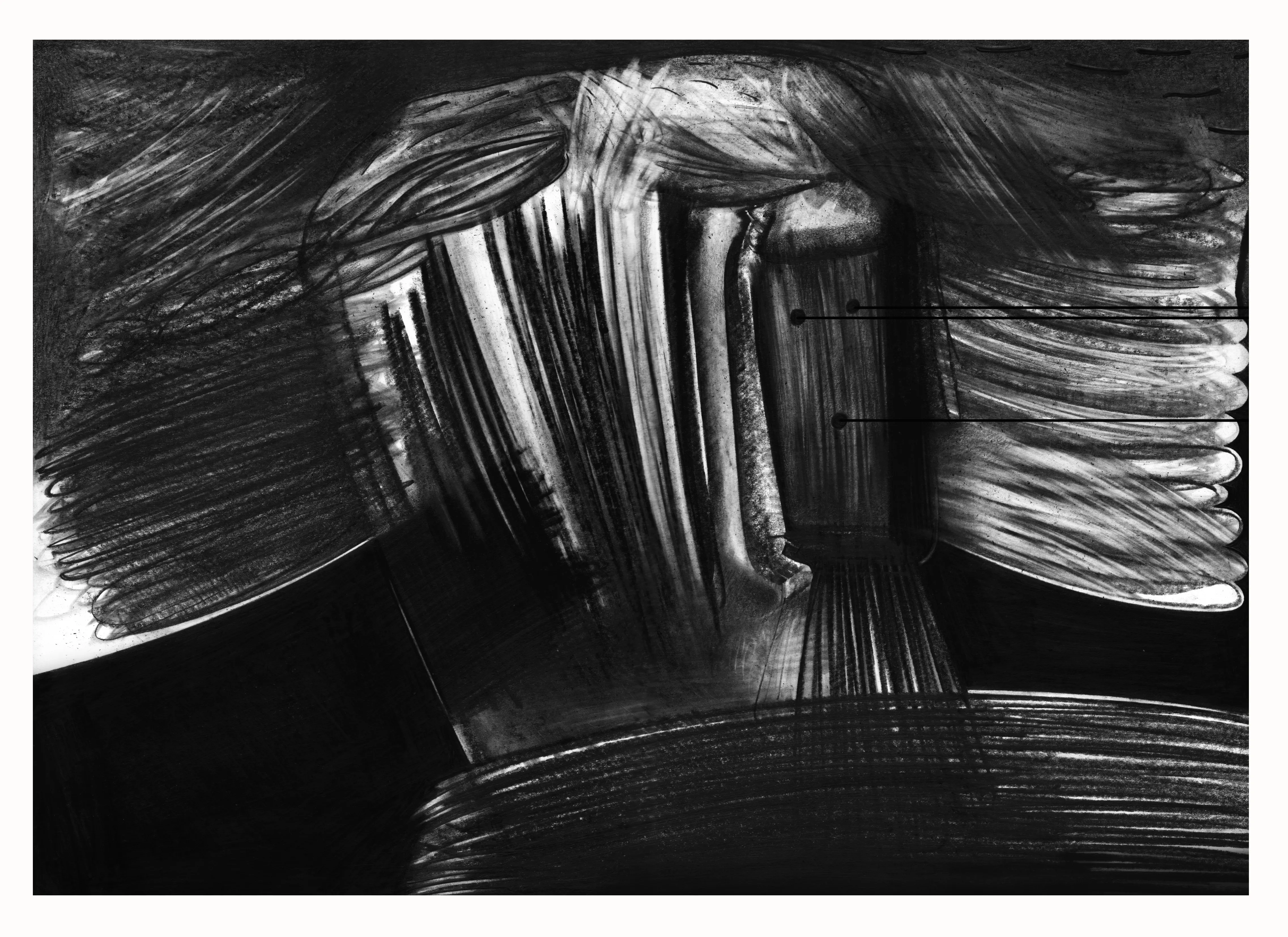 Зображення "Портрет з потилиці" від євген григор'єв, розмір: А3, матеріали: папір, графіт, медіум: Графіка, місто: Львів, серія: "Чорне,сіре, біле", ціна: €300