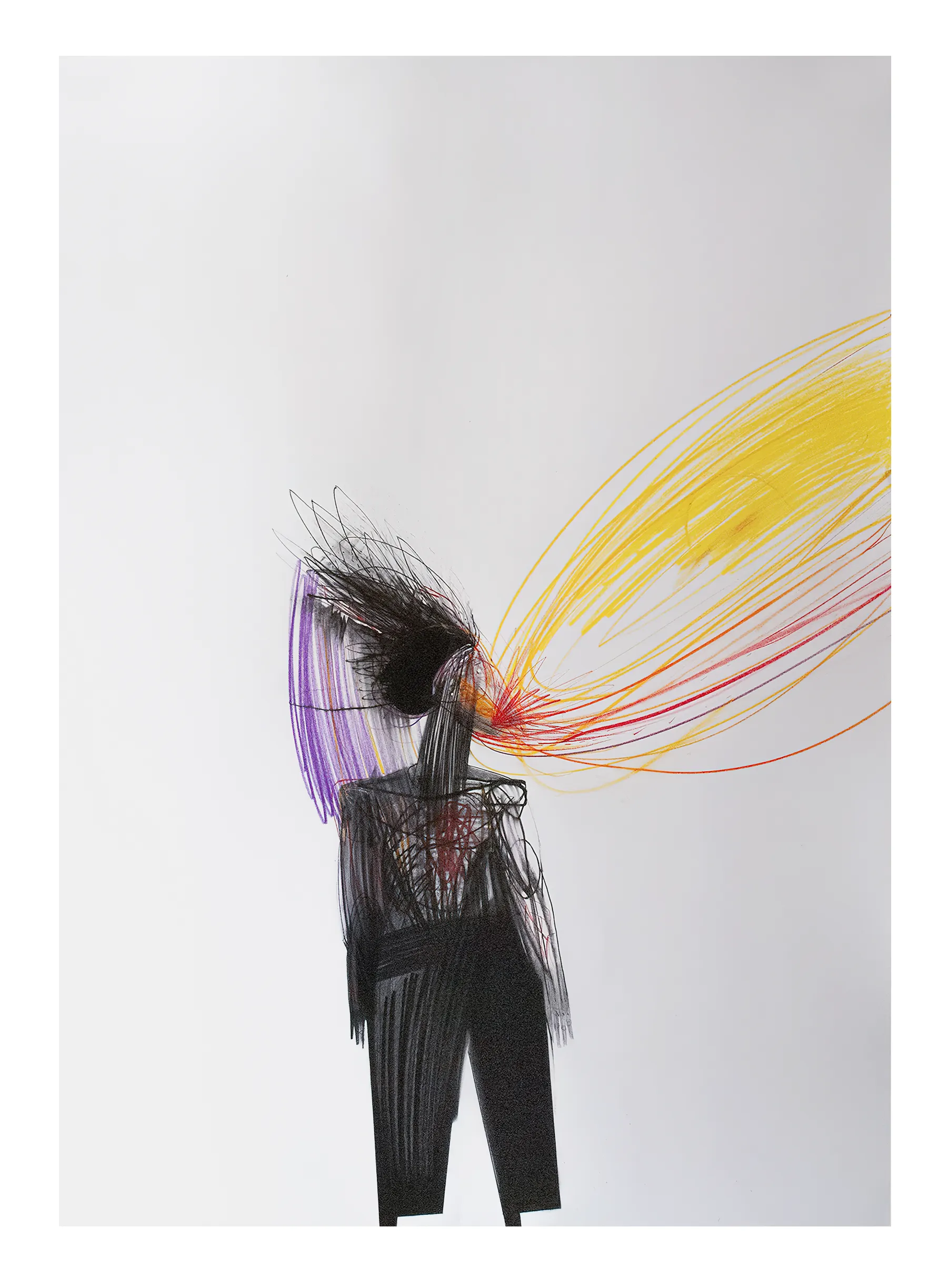 Зображення "Вірус 2" від євген григор'єв, матеріали: папір, графіт, кольорові олівці, медіум: Графіка, місто: Львів, серія: "Приземлення", ціна: €700