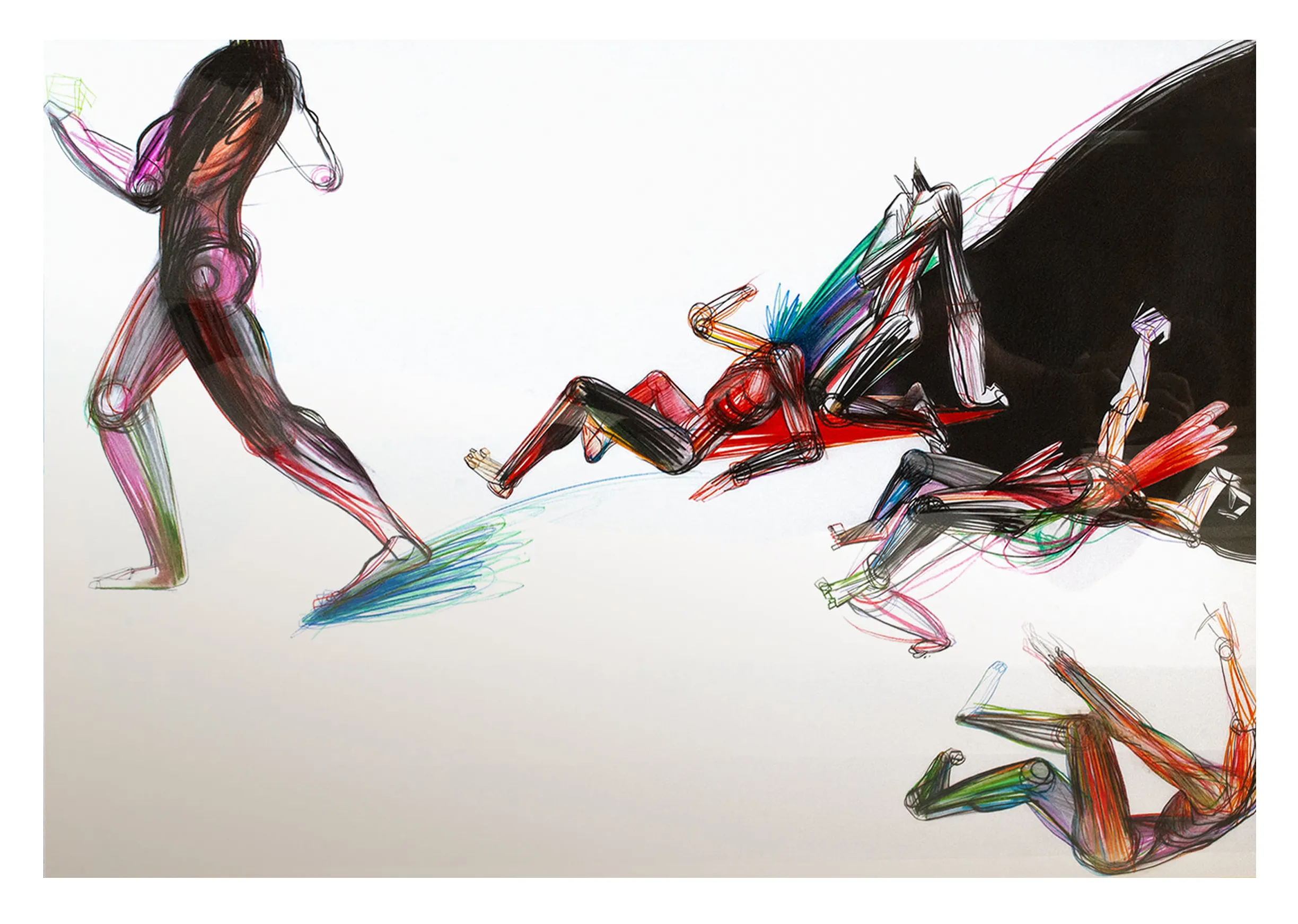 Зображення "El torso" від євген григор'єв, матеріали: папір, графіт, кольорові олівці, медіум: Графіка, місто: Львів, серія: "Приземлення", ціна: €700